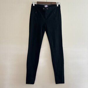 Vince Black Ponte Pants Casual Business Work Pant Skinny Pant Zip Pocket Stretch